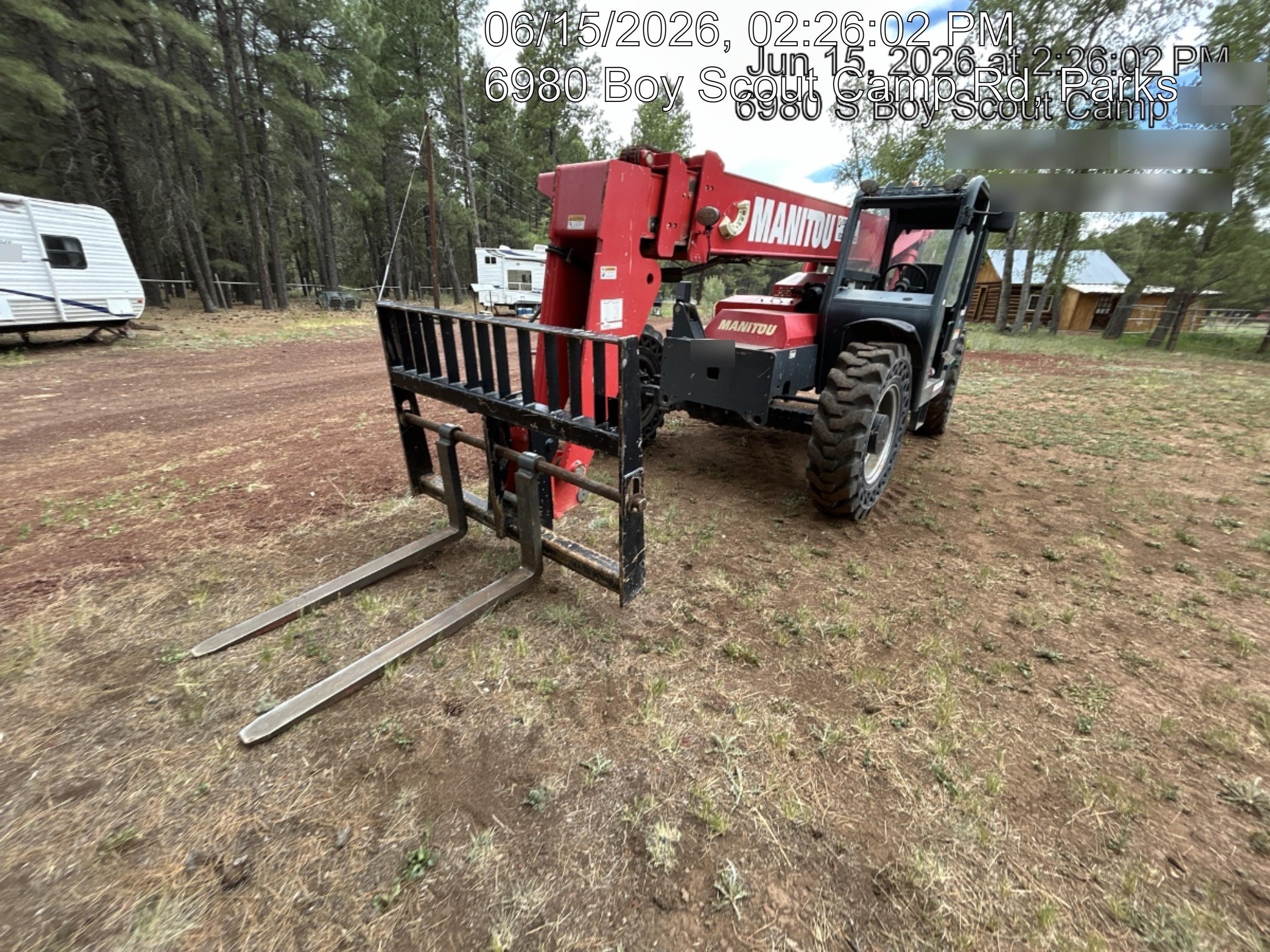 2019 Manitou MTA8044 MTA 8044 - 74 HP T4, Canopy, Worklights/Strobe, Beacon, 66" Carriage, 48" Forks, Solid Tires, Lift Hook, Aux Hydraulics