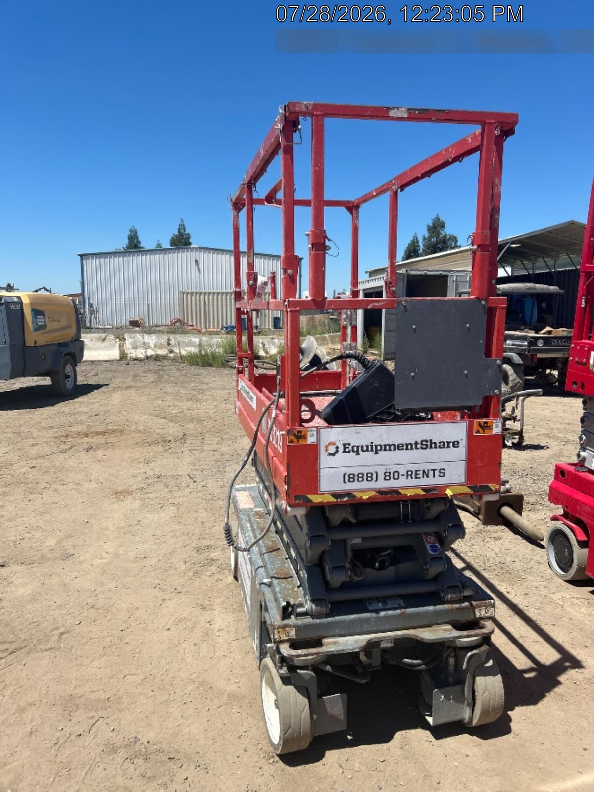 2020 Skyjack SJIII-3219 Solid NM Tires, Half height spring hinged entry gate, Dual Beacons, 800W Inverter