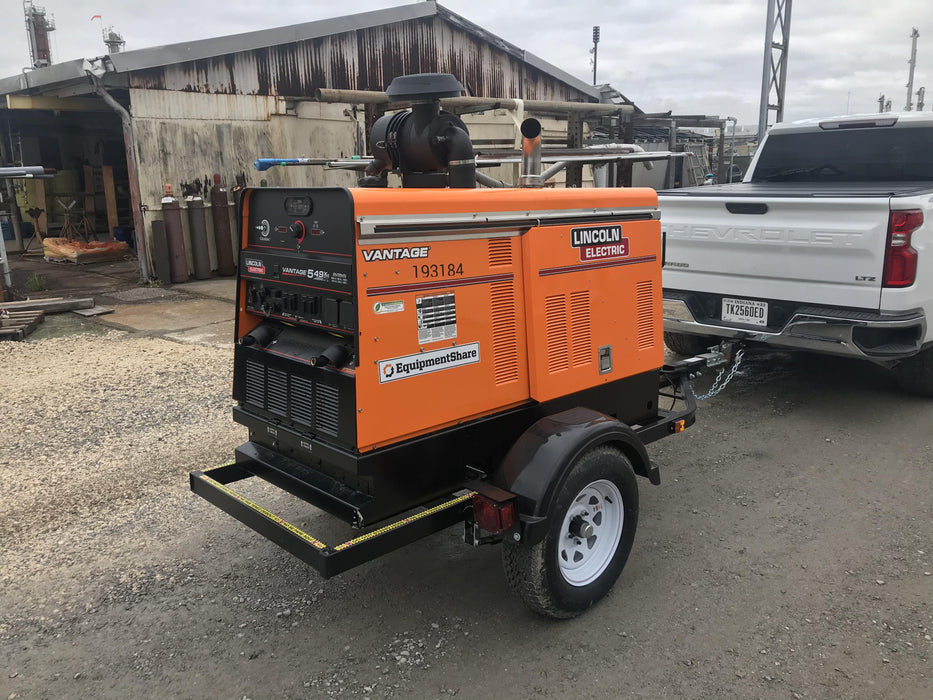2021 Lincoln Electric Vantage 549X Ready Pak 3, ORANGE (includes trailer, cable rack, fender light kit)