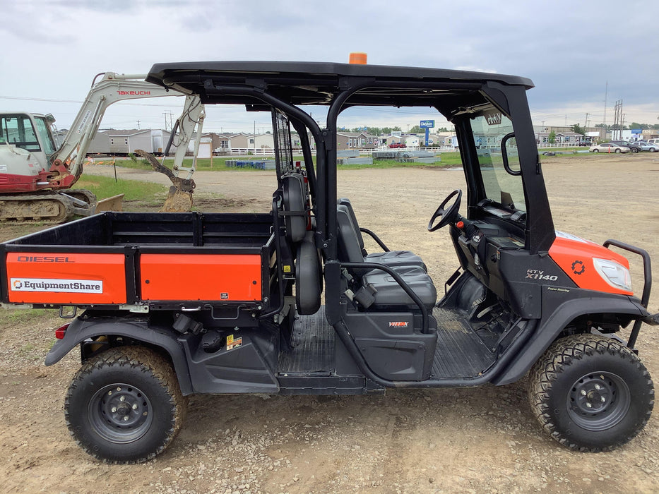 2019 Kubota RTV-X1140W-H 4wd Utility Cart, 4 Seat, Diesel, LED Strobe, Windshield Tempered Glass, Plastic Canopy, Wire Harness Kit, Backup Alarm