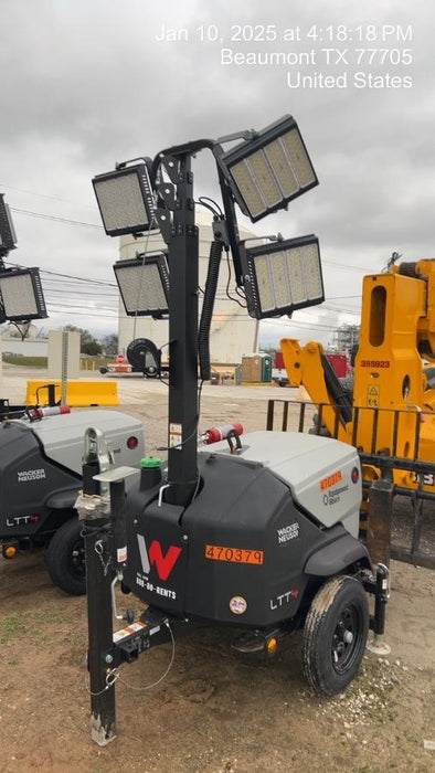 2024 Wacker Neuson LTT4 Diesel, Kohler KDW702, Deep Sea Controller, Auto Start, LED 320W, Bypass Outlet, T3