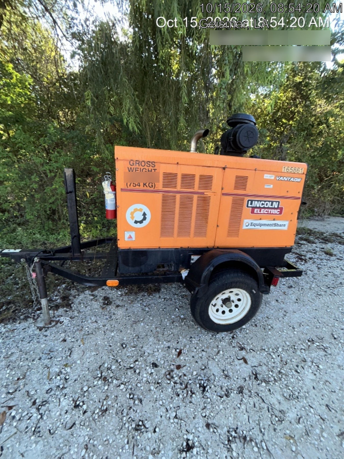 2021 Lincoln Electric Vantage 549X Ready Pak 3, ORANGE (includes trailer, cable rack, fender light kit)