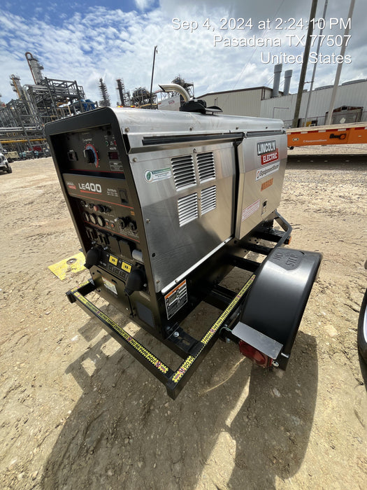 2024 Lincoln Electric LE400 Kubota V1505, Trlr, Cable Rack, Light Kit, ES Decals, T3