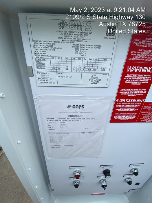 2023 CAPS PAHV-140TC-0NN0NN-5E5-P2-VG2CEUP