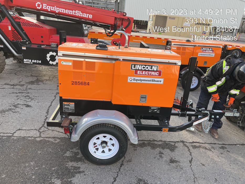 2022 Lincoln Electric LE400 Kubota V1505, Trlr, Cable Rack, Light Kit, ES Decals, T3