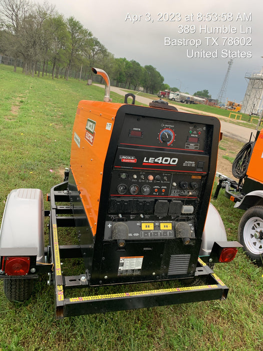 2022 Lincoln Electric LE400 Kubota V1505, Trlr, Cable Rack, Light Kit, ES Decals, T3