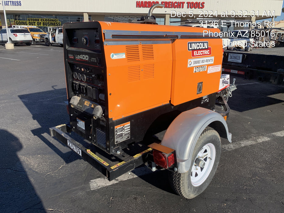 2022 Lincoln Electric LE400 Kubota V1505, Trlr, Cable Rack, Light Kit, ES Decals, T3