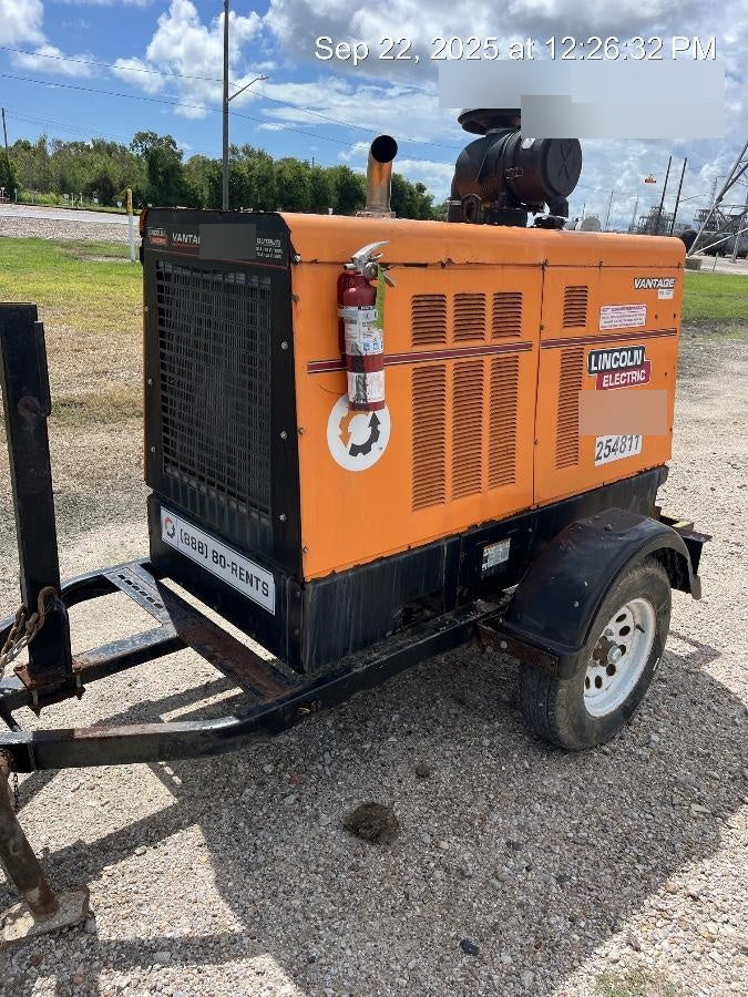 2022 Lincoln Electric Vantage 549X Crosslink Technology, Trailer Mounted