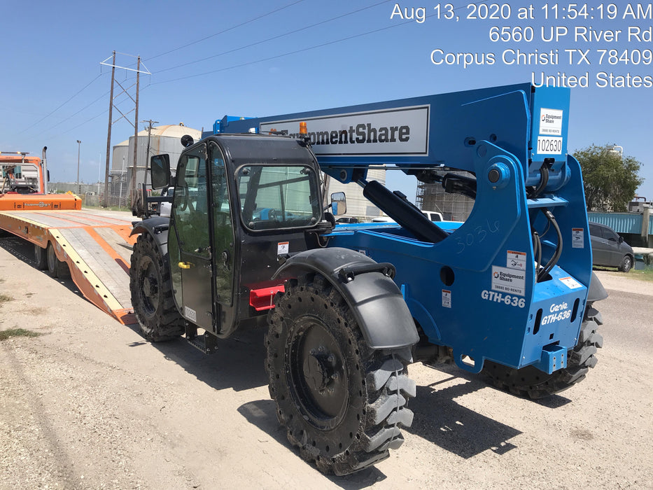 2020 Genie GTH-636 Cab/Heat/Air, Solid Tires, Work Lights, Beacon, Aux Hydraulics, Back up Alarm