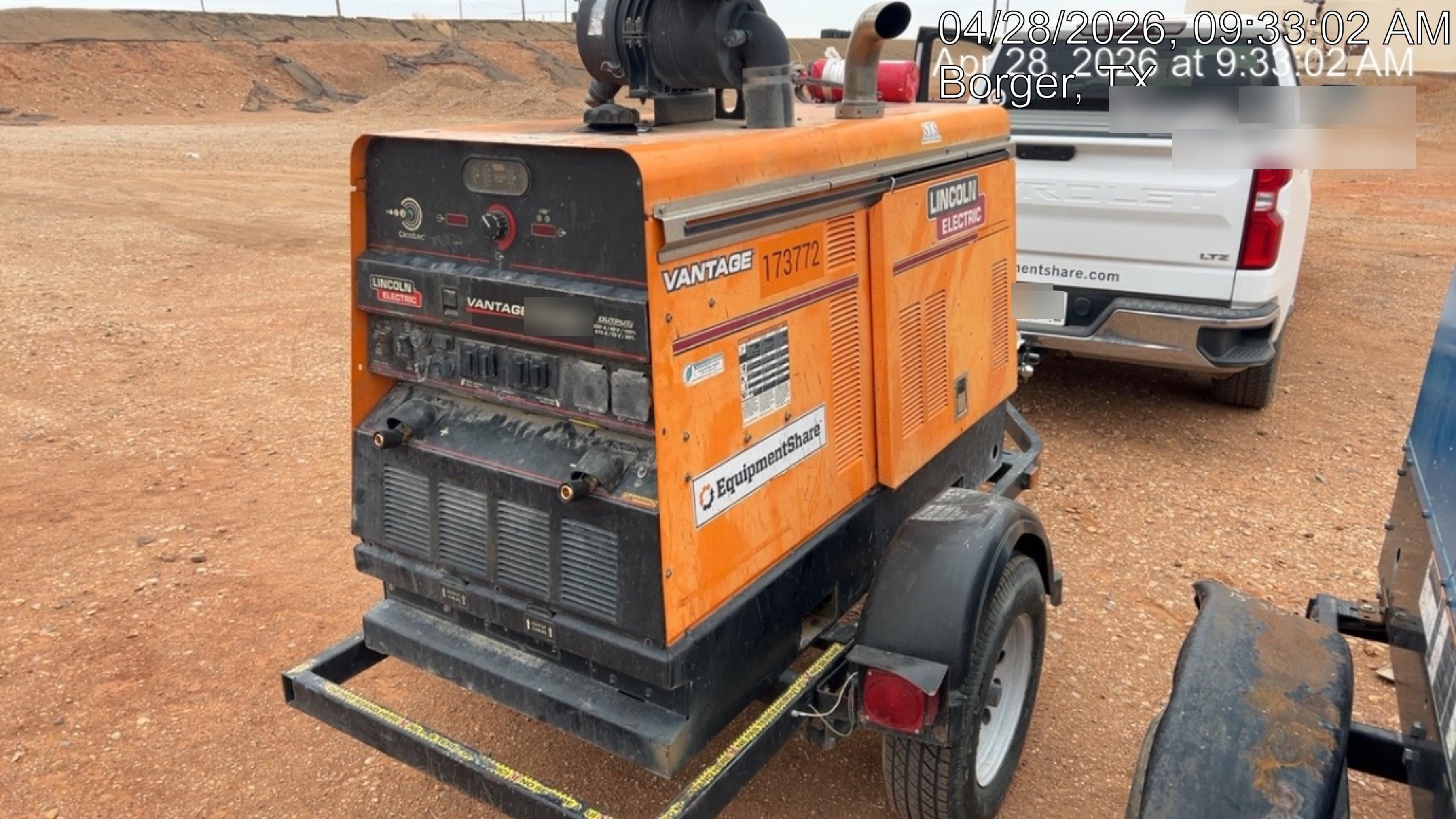 2021 Lincoln Electric Vantage 549X Ready Pak 3, ORANGE (includes trailer, cable rack, fender light kit)