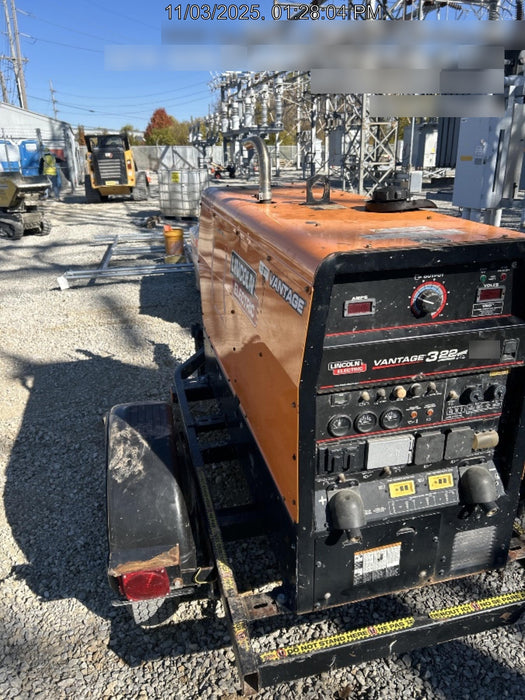 2021 Lincoln Electric Vantage 322 Vantage 322 Ready Pak 3 w/ Decals, ORANGE (includes trailer, cable rack, fender light kit) NO Telematics