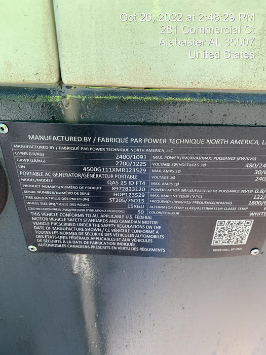 2022 ATLAS COPCO QAS25