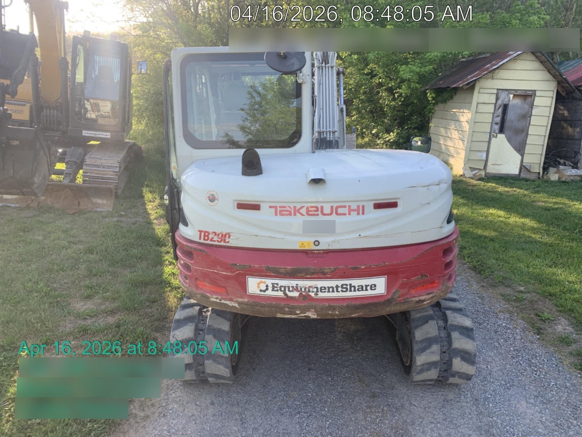2019 Takeuchi TB290 Takeuchi TB290 Cab/Heat/AC w/Rubber Tracks, Auxiliary Hydraulics, Dozer Blade, Manual QC, 18/24/36" Buckets, Hydraulic Thumb Installed