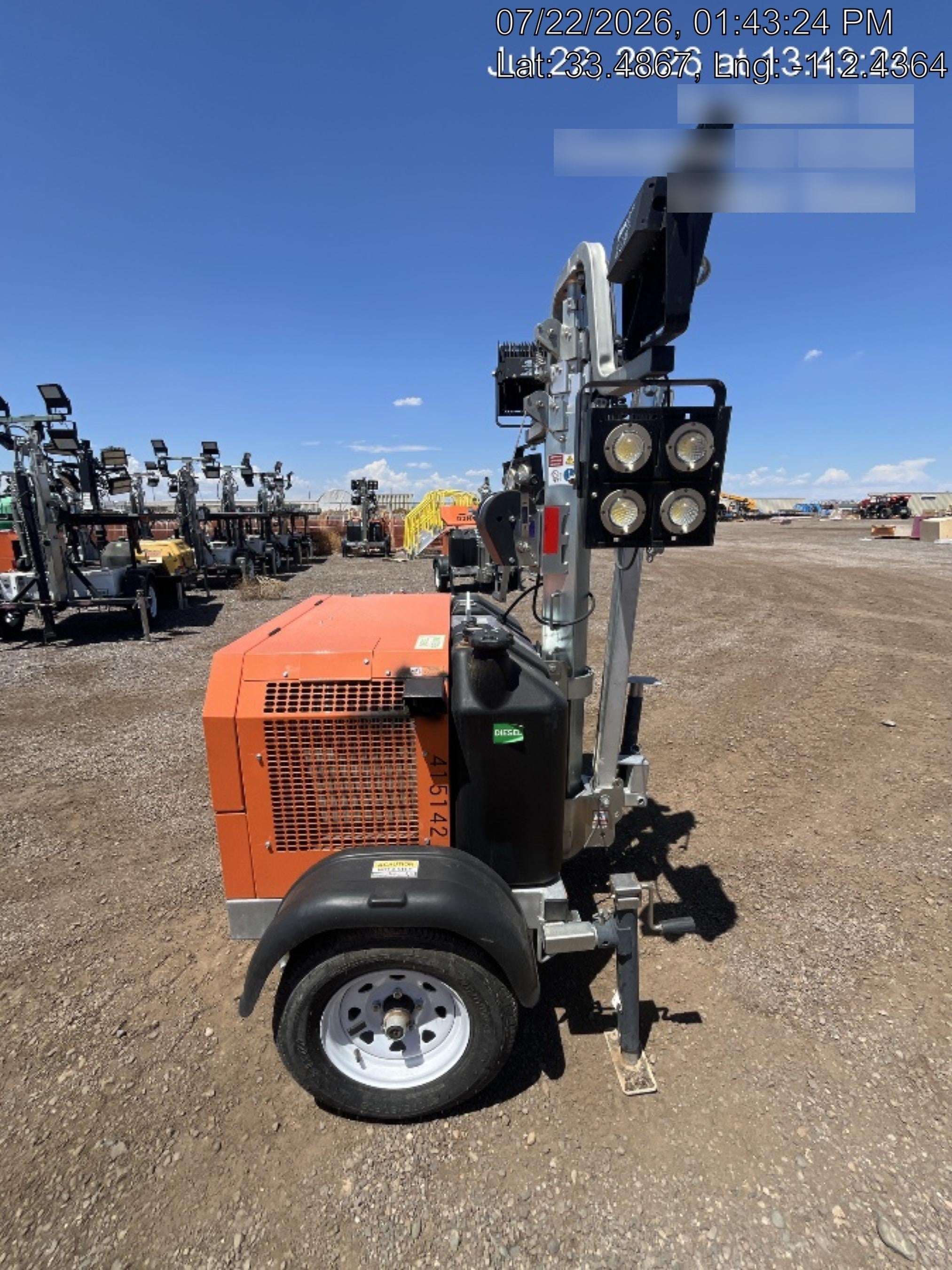 2024 Wanco WLTT-4MM4K Diesel, Deep Sea Controller, Shore Power Plug, Auto Start, (4) 350W LED Floodlights, 4kW Generator, 60 Gal Fuel Tank, 2" Ball, T3