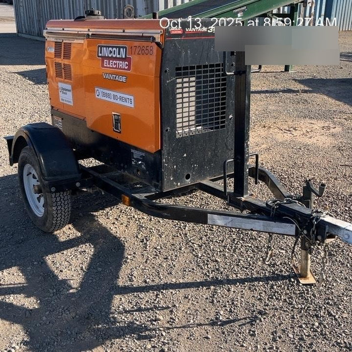 2021 Lincoln Electric Vantage 322 Vantage 322 Ready Pak 3 w/ Decals, ORANGE (includes trailer, cable rack, fender light kit) NO Telematics