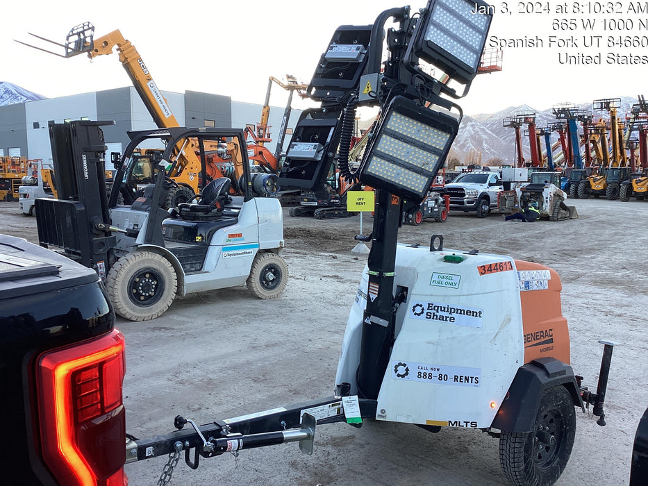 2023 Generac MLT2 Diesel, Flex Switch 120V Input, Powerzone Controller, (4) 320W LED Lights, 4kW Generator, 39.9 Gal Fuel Tank, 2" Ball, T3