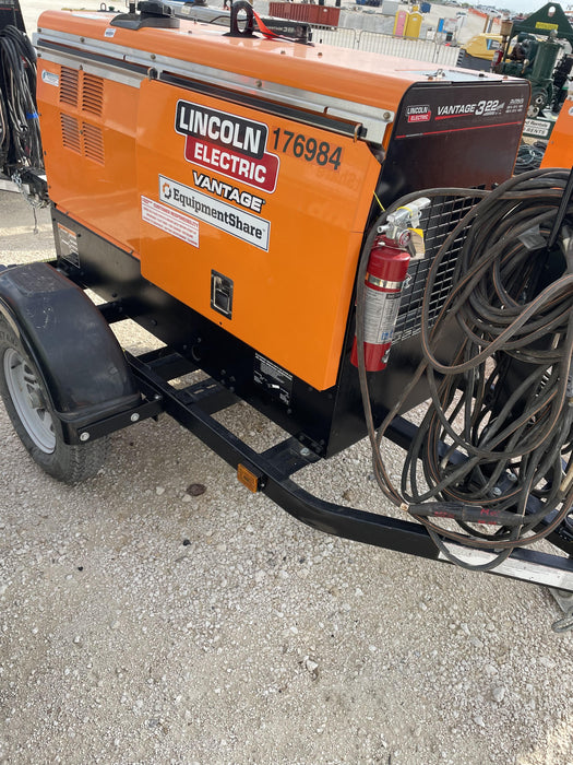 2021 Lincoln Electric Vantage 322 Vantage 322 Ready Pak 3 w/ Decals, ORANGE (includes trailer, cable rack, fender light kit) NO Telematics