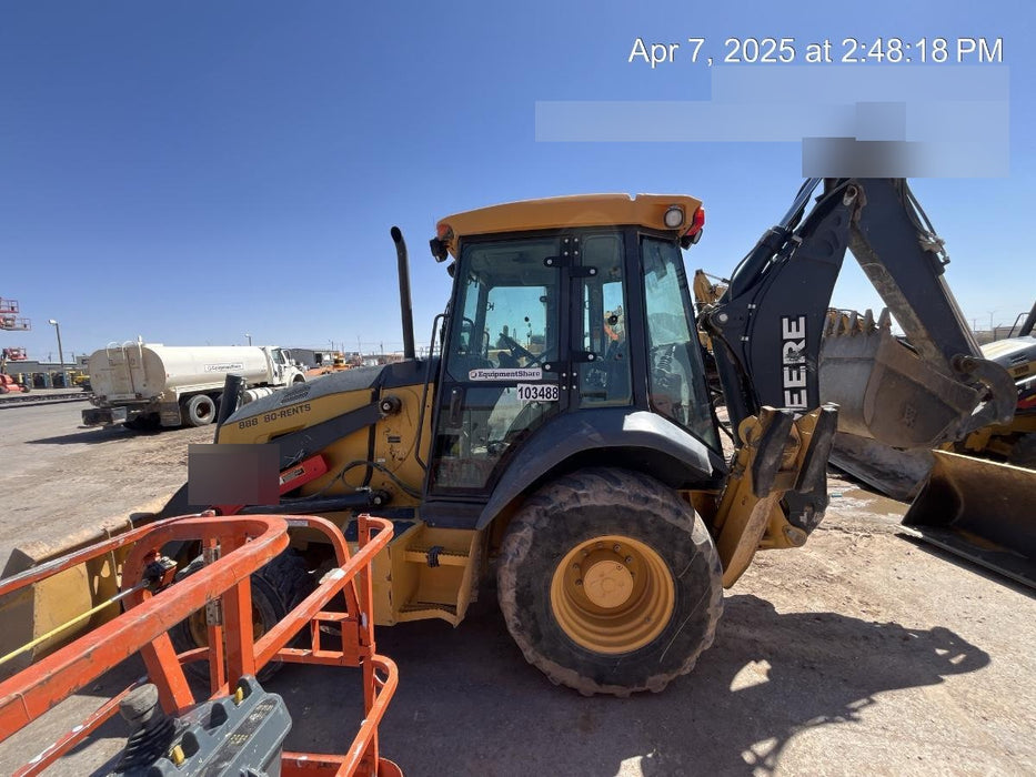 2020 John Deere 310LEP Cab/Heat/Air, 4WD, Standard Stick, Pilot Controls, 2 Way Hydraulics, TAG Manual QC