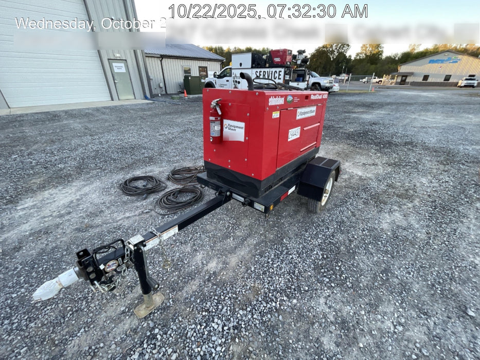 2023 Shindaiwa DGW400MDL Kubota D902 Engine, 23 HP, Dual Op Welder, Wire, Arc, Droop Stick, Tig, and CC Stick Functionality, Simulphase, 3 Phase and 1 Phase Gen Output, Single Axle NB Trlr, Slr Trckl Chrg 12V 12W, Fire Ext