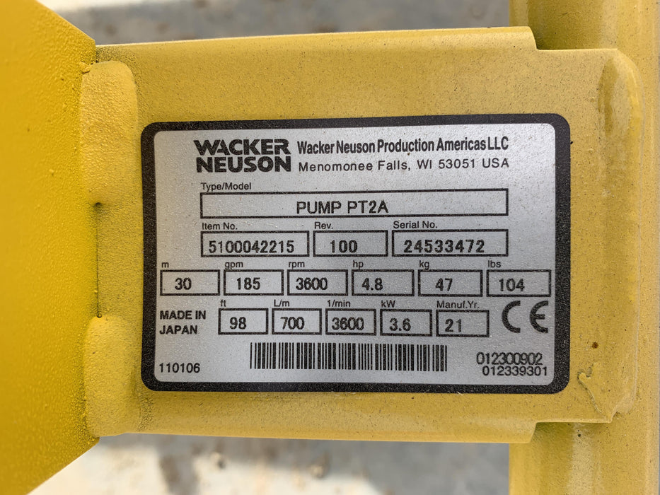 2021 WACKER NEUSON PT2A