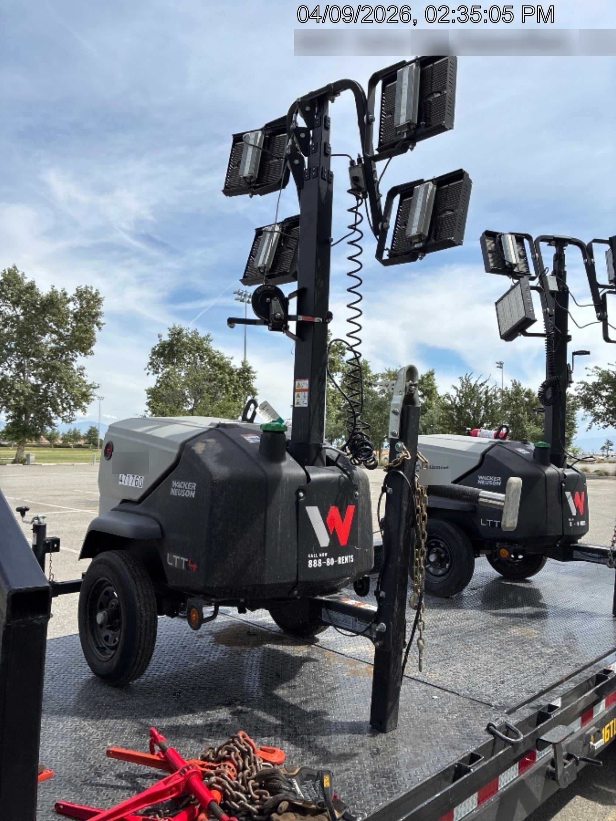 2024 Wacker Neuson LTT4 Diesel, Kohler KDW702, Deep Sea Controller, Auto Start, LED 320W, Bypass Outlet, T3
