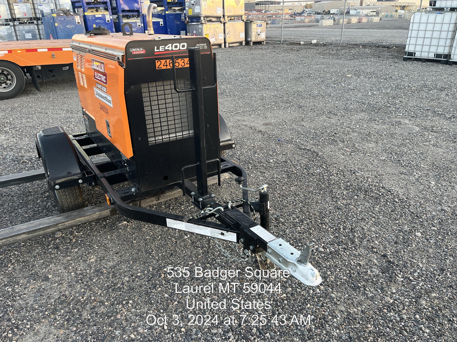 2022 Lincoln Electric LE400 Kubota V1505, Trlr, Cable Rack, Light Kit, ES Decals, T3