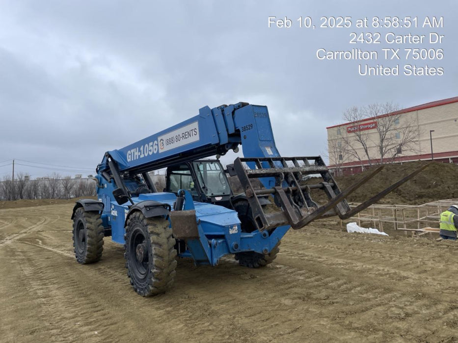 2019 Genie GTH-1056 Cab/Heat/AC, FF Tires, LED Work Lights, Beacon 60" QA Carriage, 60" Forks