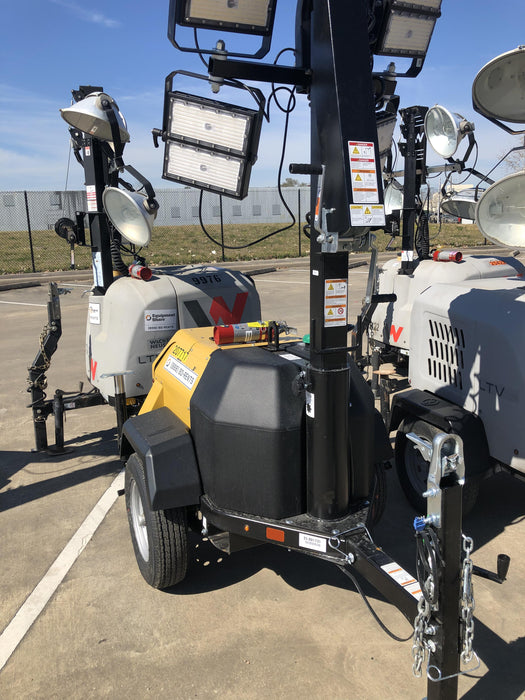 2022 Allmand NLV3GR (4) LED Light Fixture 350W, 23' Vertical Mast, 3kW Prime, Towable, Deep Sea L401, Leveling Jacks, Yanmar T4F 5.8hp