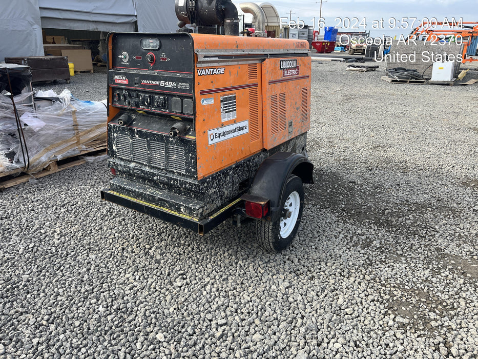 2021 Lincoln Electric Vantage 549X Ready Pak 3, ORANGE (includes trailer, cable rack, fender light kit)