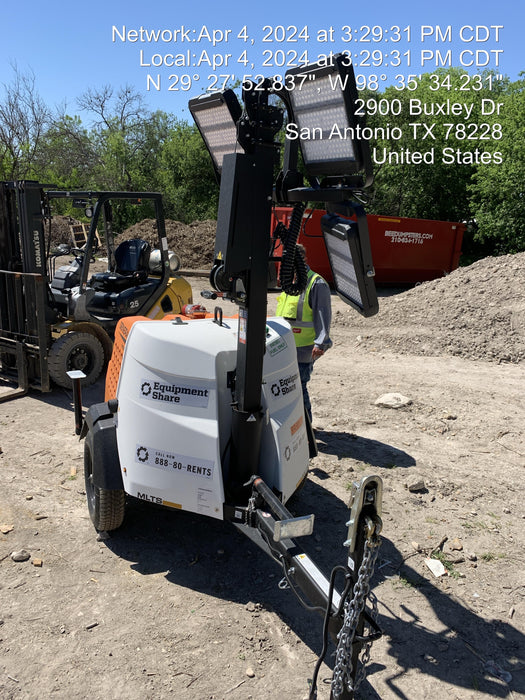 2024 Generac MLT2 Diesel, Flex Switch 120V Input, Powerzone Controller, 
(4) 320W LED Lights, 4kW Generator, 39.9 Gal Fuel Tank, 2" Ball, T3