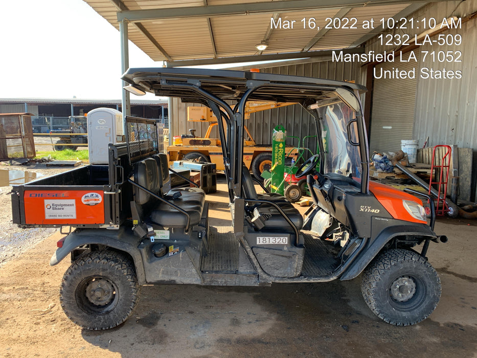 2021 Kubota RTV-X1140W-H Plastic Canopy, Windshield Acrylic Clear, LED Strobe Light, Wire Harness Kit, Back up Alarm