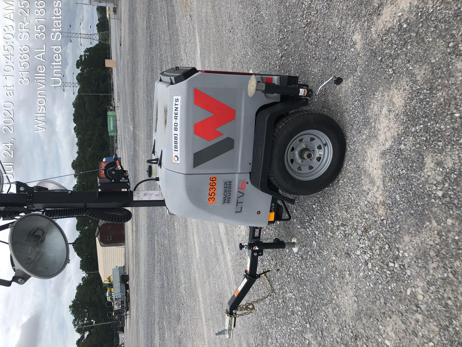 2019 Wacker Neuson LTV6L-MH Wacker Neuson LTV6L Mobile Light Tower w/Fuel Level Sensor Installed