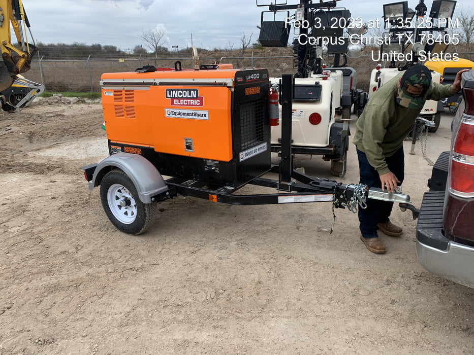 2022 Lincoln Electric LE400 Kubota V1505, Trlr, Cable Rack, Light Kit, ES Decals, T3