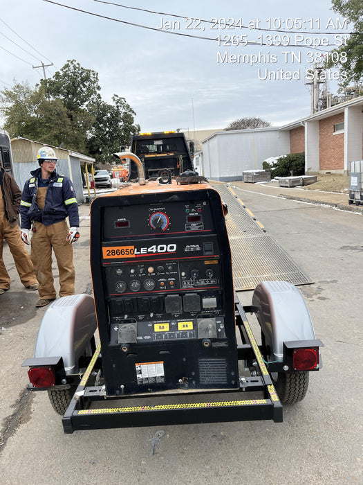 2022 Lincoln Electric LE400 Kubota V1505, Trlr, Cable Rack, Light Kit, ES Decals, T3