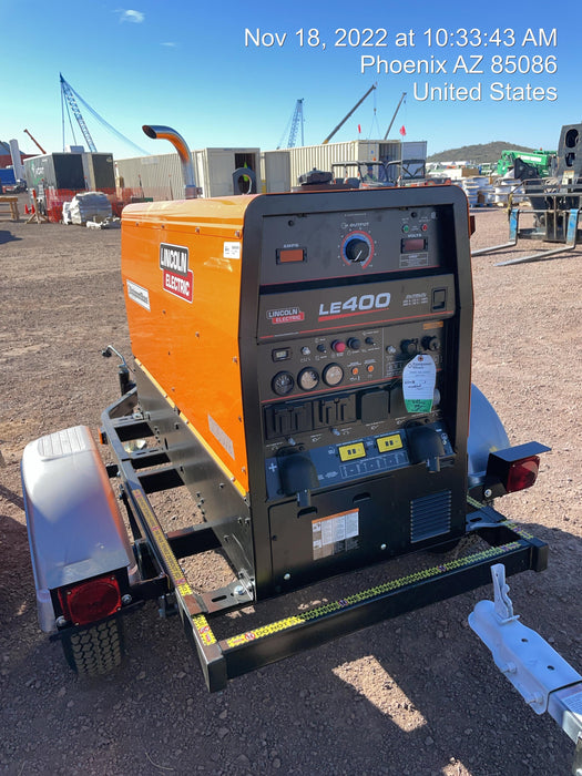 2022 Lincoln Electric LE400 Kubota V1505, Trlr, Cable Rack, Light Kit, ES Decals, T3