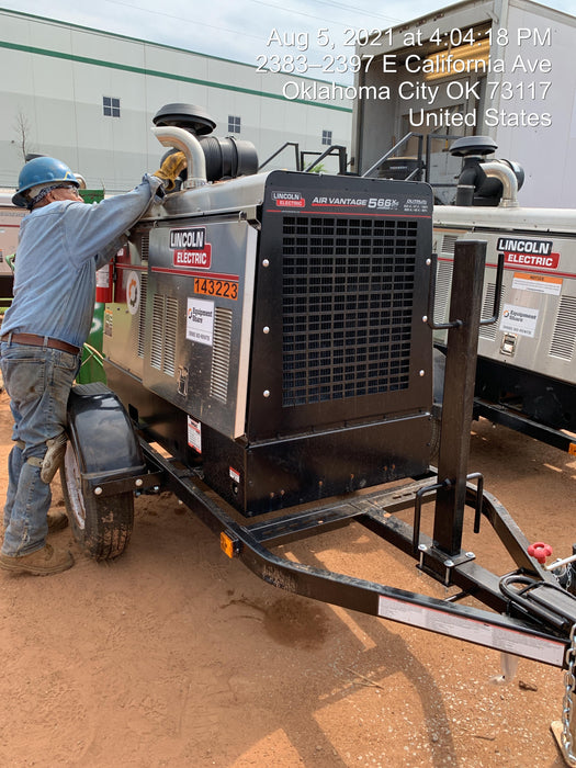 2021 Lincoln Electric Air Vantage 566 Air Vantage 566X Ready Pak 3 (includes trailer, cable rack, fender light kit); no telematics