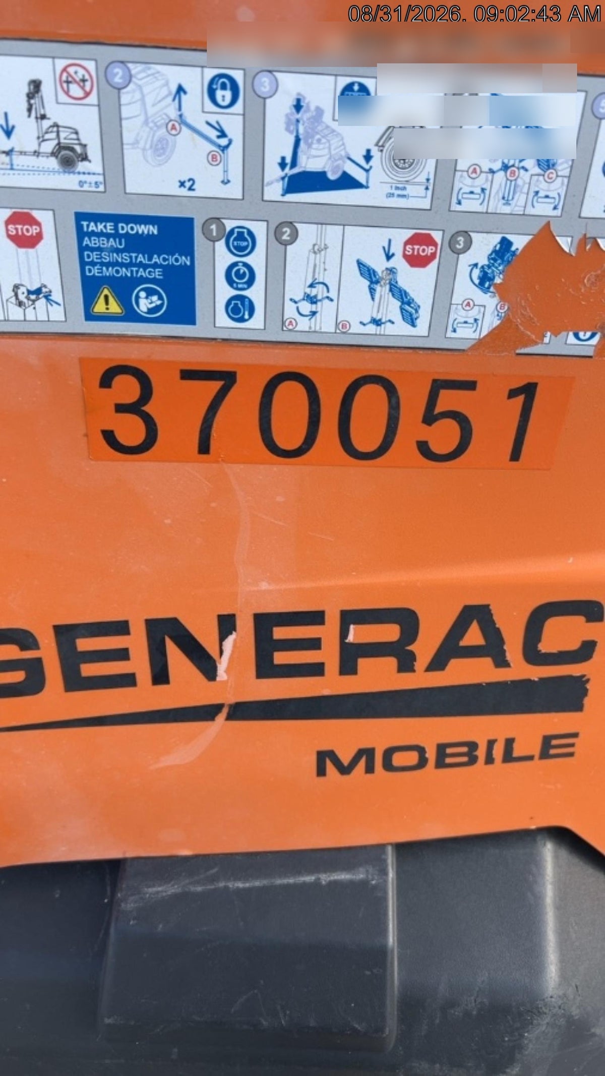 2023 Generac MLT2 Diesel, Flex Switch 120V Input, Powerzone Controller, 
(4) 320W LED Lights, 4kW Generator, 39.9 Gal Fuel Tank, 2" Ball, T3