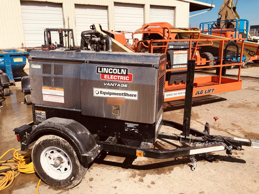 2019 Lincoln Electric Vantage 322 Welder Ready-Pak 3, Two wheel trailer, Fender and Light kit, Cable Rack