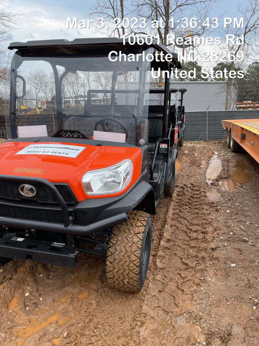 2022 Kubota RTV-X1140W-H Plastic Canopy, Windshield Acrylic Clear, LED Strobe Light, Wire Harness Kit, Back up Alarm