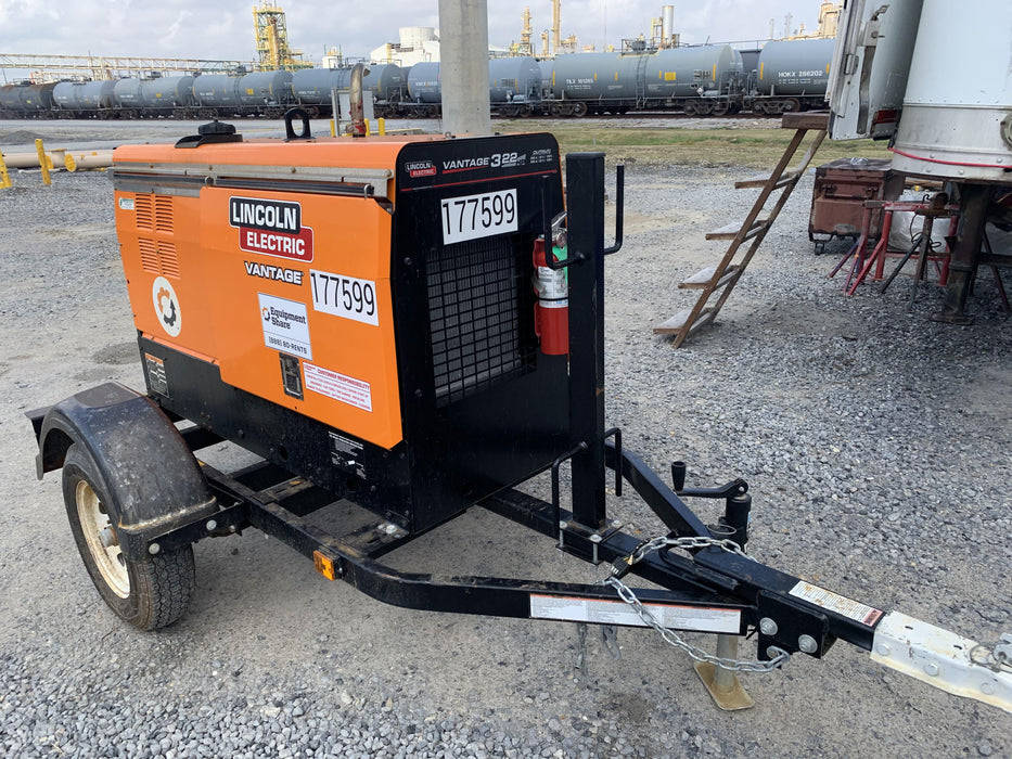 2021 Lincoln Electric Vantage 322 Vantage 322 Ready Pak 3 w/ Decals, ORANGE (includes trailer, cable rack, fender light kit) NO Telematics