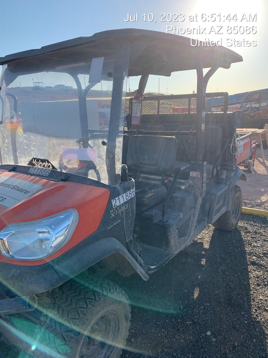 2022 Kubota RTV-X1140W-H Plastic Canopy, Windshield Acrylic Clear, LED Strobe Light, Wire Harness Kit, Back up Alarm