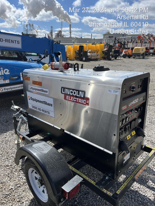 2024 Lincoln Electric LE400 Kubota V1505, Trlr, Cable Rack, Light Kit, ES Decals, T3