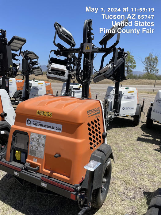2024 Generac MLT2 Diesel, Flex Switch 120V Input, Powerzone Controller, 
(4) 320W LED Lights, 4kW Generator, 39.9 Gal Fuel Tank, 2" Ball, T3