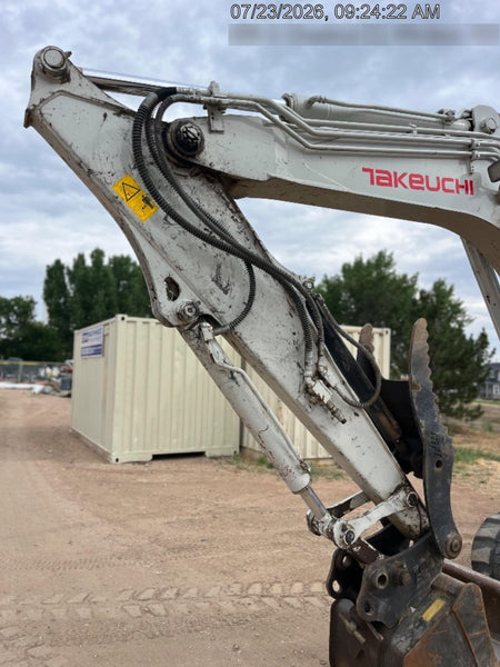2019 Takeuchi TB290 Cab, AC, Rubber Tracks, Dozer Blade, Travel Alarm, Control Pattern Change Valve, Auxiliary Hydraulics w/18" Quick Coupler Bucket with teeth, 6.2 cu. ft. capacity/24" Quick Coupler Bucket with teeth, 8.6 cu. ft. capacity/36" Quick Coupler Bucket with teeth, 13.4 cu. ft. capacity, Quick Coupler, Hydraulic Thumb Installed