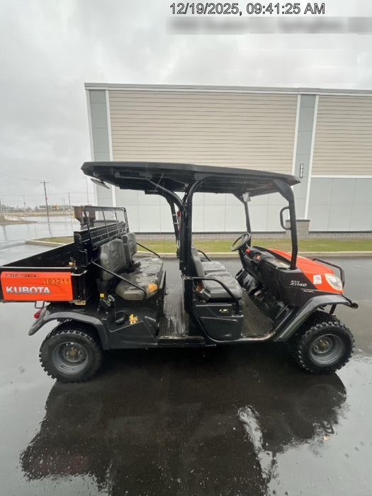 Kubota RTV-X1140W-H 4WD utility cart -LED strobe -Windshield tempered glass -Plastic canopy -Wire harness kit -Backup alarm