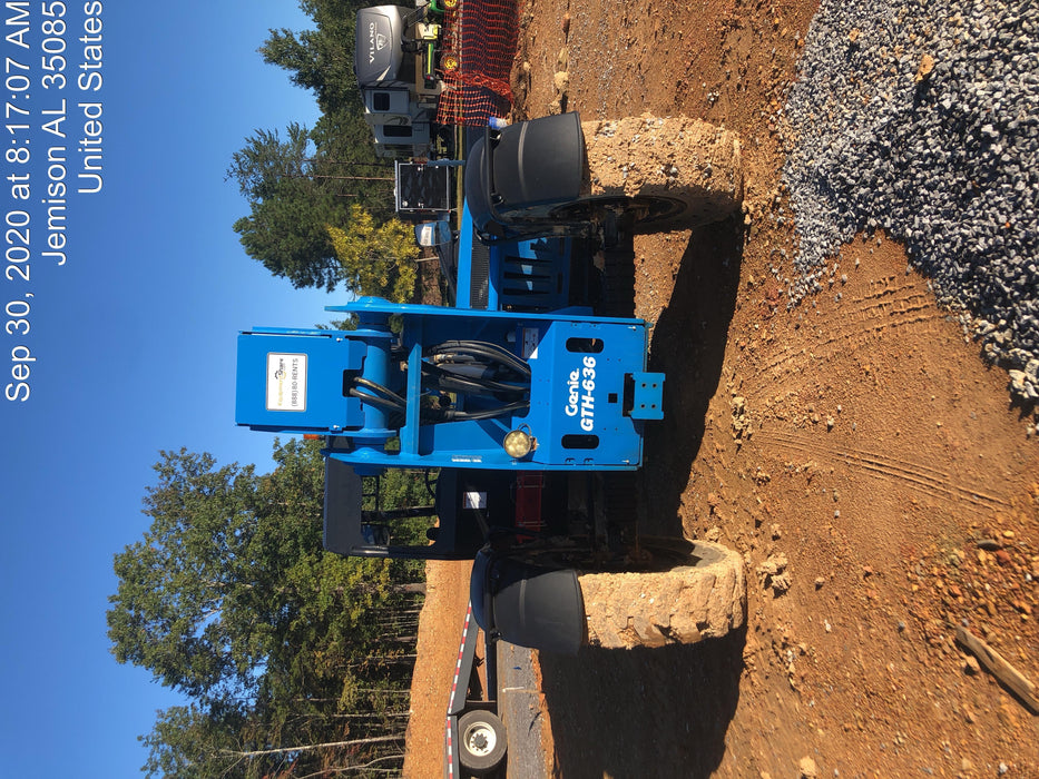 2019 Genie GTH-636 Canopy, Solid RT Tires, LED Work Lights, Beacon 60" QA Carriage, 48" Forks