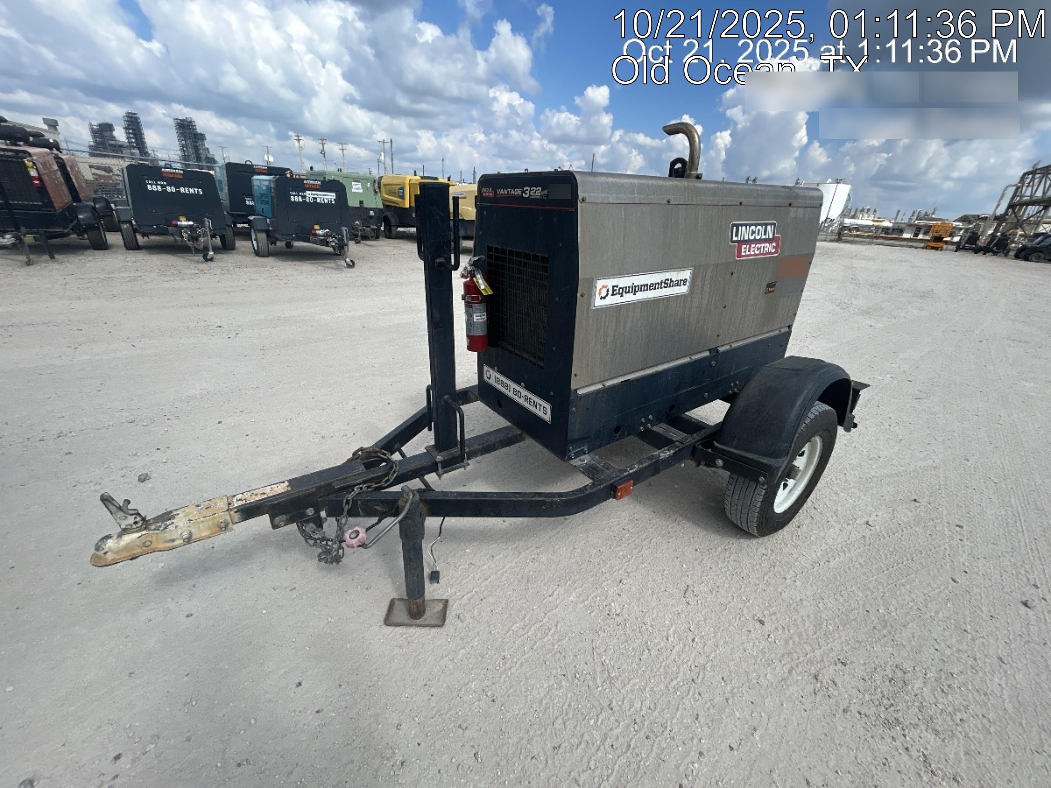 2019 Lincoln Electric Vantage 322 Ready-Pak 3, Two Wheel Trailer, Fender and Light Kit, Cable Rack