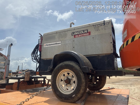 2019 Lincoln Electric Vantage 322 Ready-Pak 3, Two Wheel Trailer, Fender and Light Kit, Cable Rack