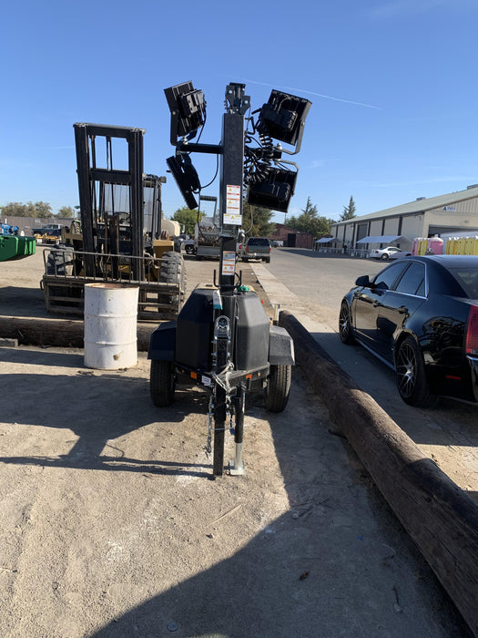 2021 Allmand NLV3GR (4) LED Light Fixture 350W, 23' Vertical Mast, 3kW Prime, Towable, Deep Sea L401, Leveling Jacks, Yanmar T4F 5.8hp