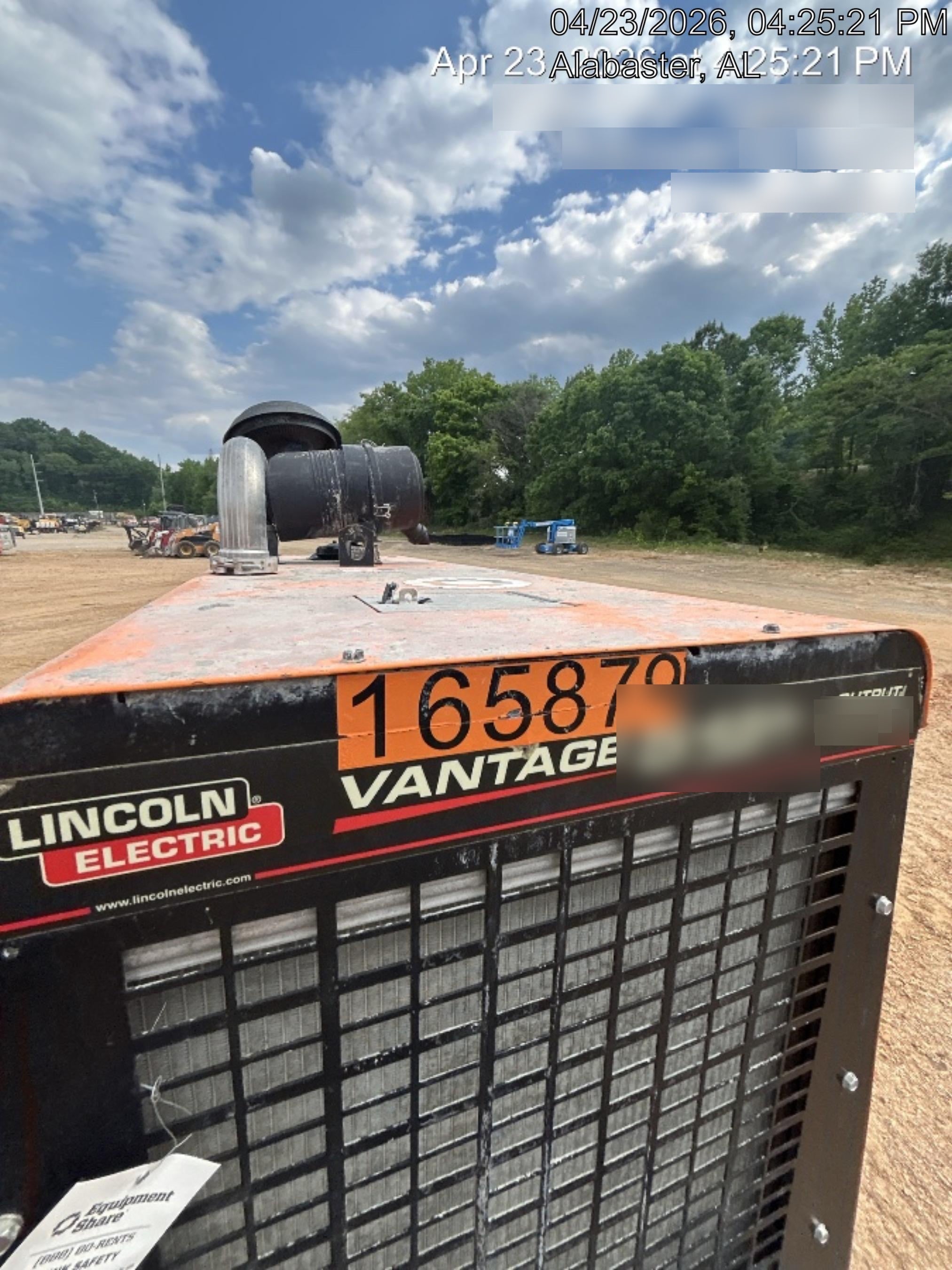 2021 Lincoln Electric Vantage 549X Ready Pak 3, ORANGE (includes trailer, cable rack, fender light kit)